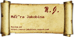 Móra Jakobina névjegykártya